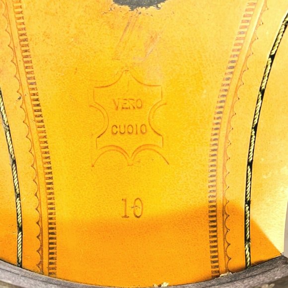 Giorgio V Mens Brown 10 D Leather Dress‎ Lace Up Square Toe Oxford Shoes - Picture 10 of 12